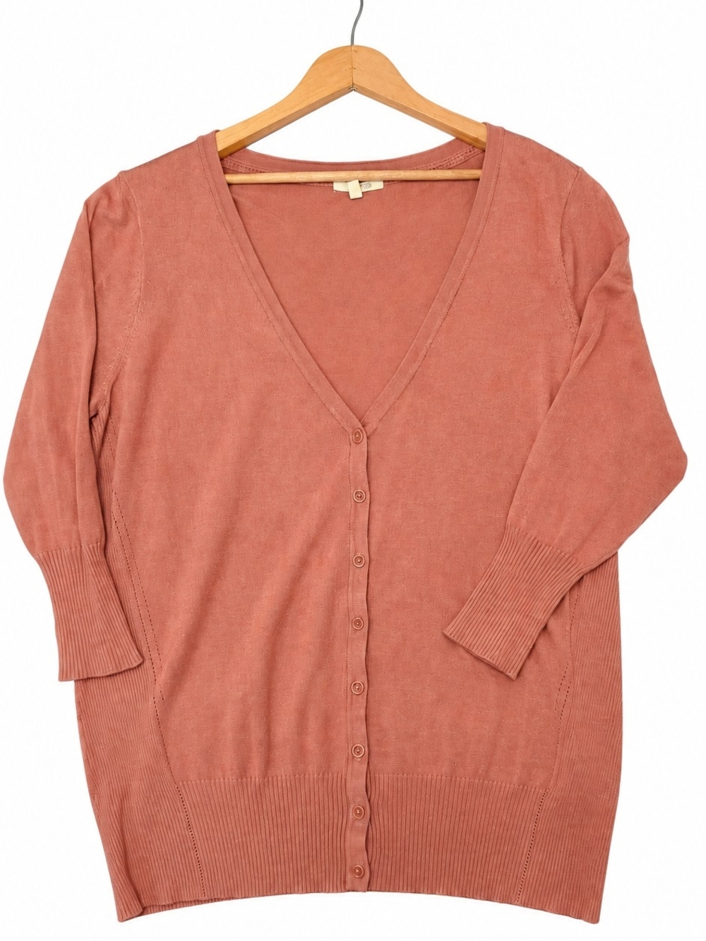 Maurices Dusty Rose V-Neck Button Cardigan - Picture 1 of 6